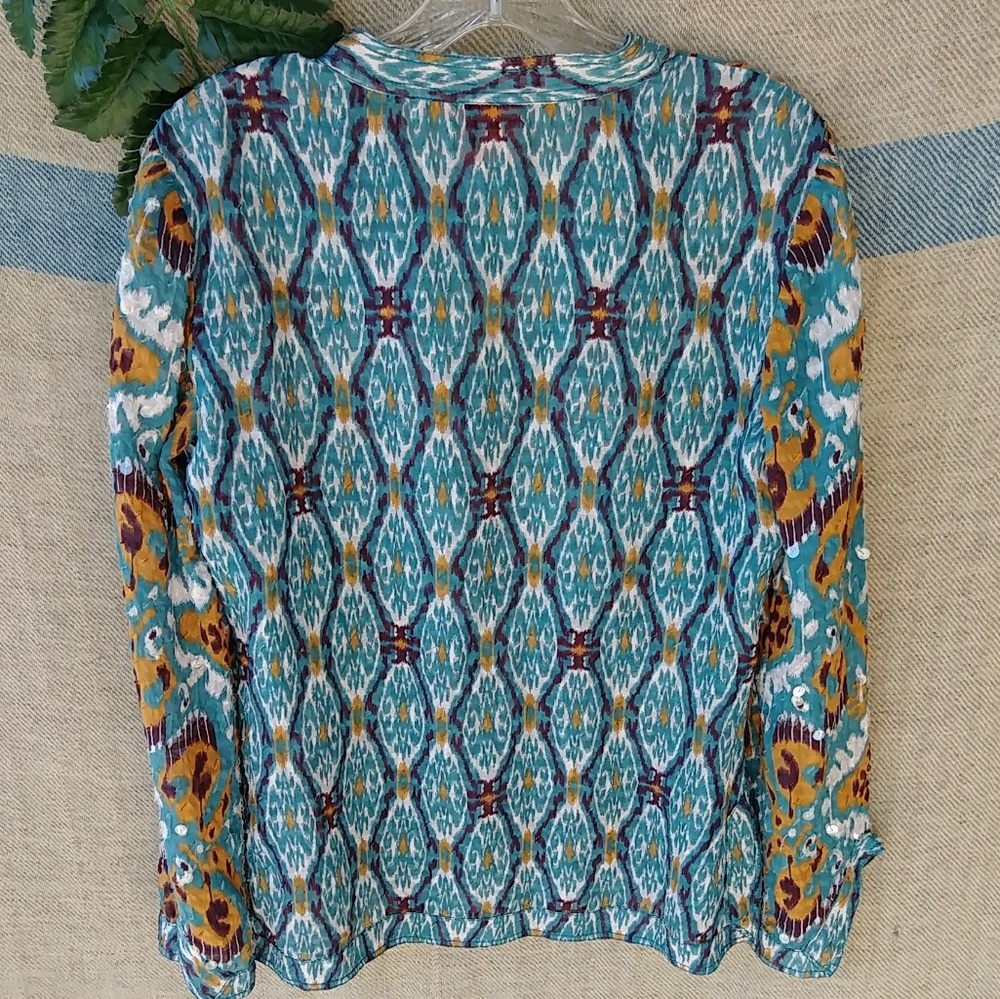 Tory Burch Multicolor Patterned Blouse - Picture 4 of 4